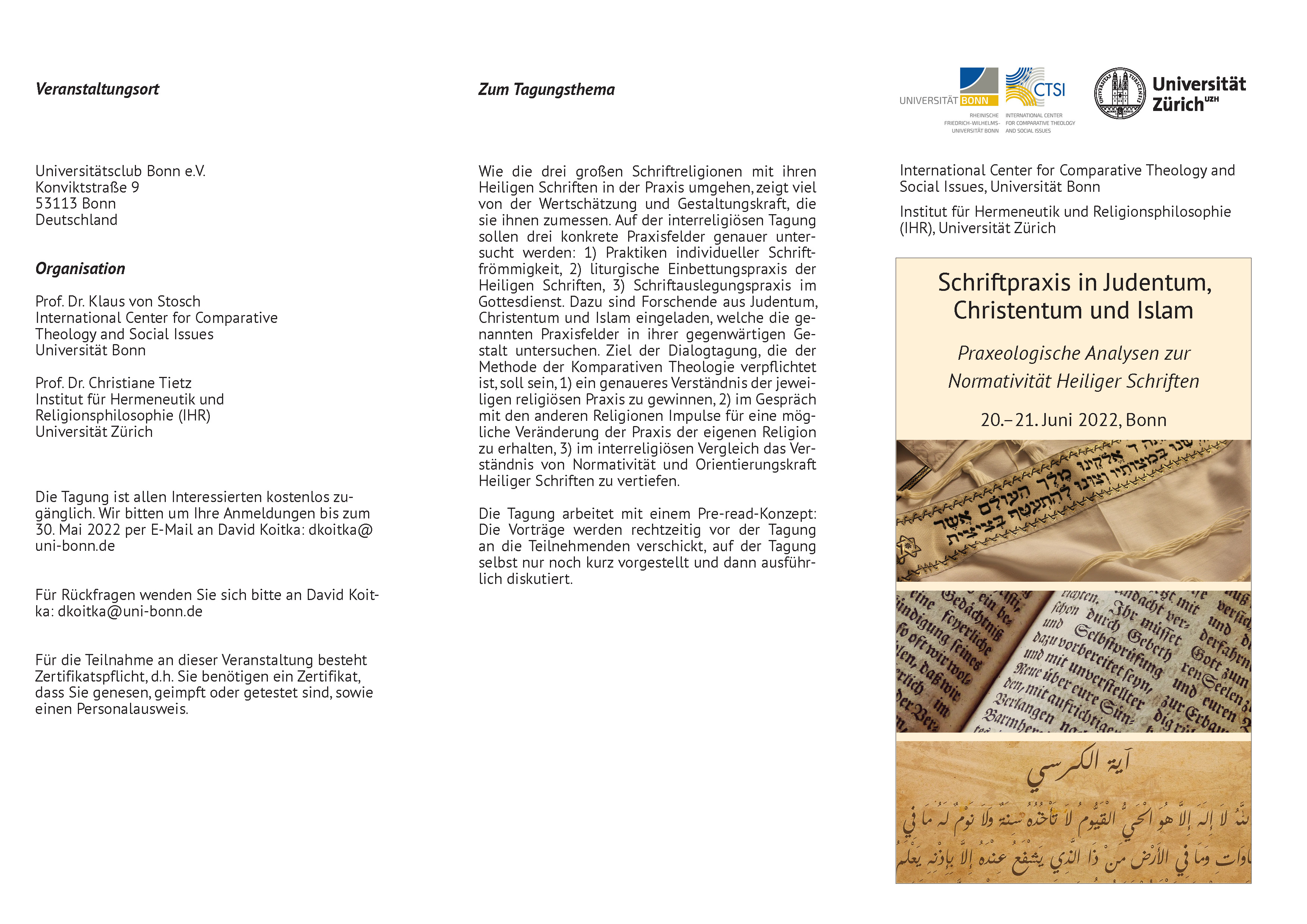 Schriftpraxis in Judentum, Christentum und Islam