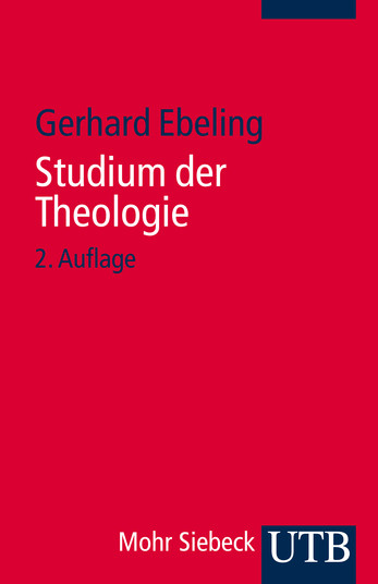G. Ebeling, Studium der Theologie